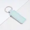 Llaveros de Cuero PU al por Mayor Transfronterizos, Accesorios Sencillos Personalizados para Llaves de Coche, Llaveros Multicolor, Llaveros para DIY