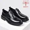 Sapatos masculinos de couro da marca Dragonfly, estilo britânico para ocasiões formais, novos casuais de couro macio com sola macia 2026 sapatos masculinos para casamento e noivo
