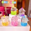 Pingente de garrafa de bolhas luminosas de óleo com areia movediça roxa pingentes de cristal acessórios para bolsa chaveiro atacado