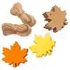 Set de 12 Colores de Hoja de Arce de Acción de Gracias en Papel Kraft Etiqueta DIY para Hornear Etiqueta de Mensaje para Regalo Fiesta Punto