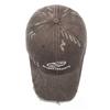 Sombrero Gorra con Visera para Hombre Calle Denim Desgastado para Mujer Estilo Coreano Pareja Trendy Marca Letra Bordada Gorra de Béisbol