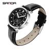 Reloj Sanda para Mujer Simple de Dos Agujas Correa de Media Silicona Impermeable Estudiante Femenino Luminoso Casual Correa Reloj de Cuarzo Venta al por Mayor