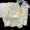 Nuevo conjunto de pijama de algodón nube con encaje de oso lindo y moderno para mujer, cárdigan de manga larga de otoño y primavera, ropa de estar de dibujos animados