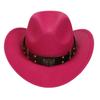 Sombreros para Hombre Transfronterizos, Sombreros Vaqueros Occidentales Europeos y Americanos, Sombreros de Jazz de Lana, Sombreros de Sol para Mujer para Exteriores, Sombreros Negros para Adultos