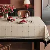 Toalha de Mesa Retangular à Prova d'Água e Óleo em PVC com Estampa Floral Preta Retro, com um Toque de Luxo Leve para Uso Doméstico, Resistente ao Calor