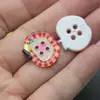 Novos Botões Apple Coloridos Impressos Resina Fofa Acessórios Feitos à Mão Botões Roupas Infantis Roupas Versáteis Femininas Acessórios Botões