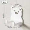 Soporte para Secadora de Pelo con Forma de Oso, Soporte para Secadora de Pelo para Personas Perezosas, Almacenamiento sin Taladro para Secadoras de Pelo, Soporte para Secadora de Pelo Eléctrica de Color Crema