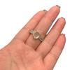 Anillo Ovalado de Calcedonia Blanca Estilo Nuevo Japonés y Coreano para Mujer de Lujo Ligero de Alta Gama Elegante Combinable Sentido del Diseño Estilo Ins Anillo de Dedo