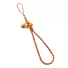 Cordón para Teléfono Móvil Marrón de Primera Clase Wenchang Tejido a Mano Estilo Chino Cordón de Buena Suerte para Escuela Secundaria Colgante de Cadena para Teléfono Móvil