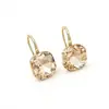 Pendientes Cuadrados de Diamantes Oversize Incrustados de Moda Estilo Coreano, Pendientes de Diseño Simple y Elegante, Pendientes de Lujo Ligero de Alta Gama