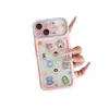Fondo de notas para agenda de color contrastante con ventana grande con collage de animales pequeños en stickers, adecuado para funda de teléfono Apple 17ProMax 18