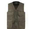 Comércio exterior proteção do trabalho ao ar livre vestimenta jardim reparo de automóveis usina elétrica alta altitude bolso tridimensional multi-bolsos colete de trabalho para meia-idade e idosos Guangzhou