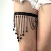 Joia Transfronteiriça Europeia e Americana Anel de Corrente Sexy para Perna Corrente Corporal Casual Elástico Ajustável Corrente para Coxa de Garota Popular P0305