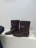 Botas elegantes de tacón alto grueso con punta cuadrada, nuevas para otoño-invierno 2026, fruncidas, moda francesa, sexys, apiladas, de media pantorrilla