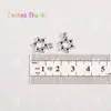 Pulsera con Colgante de Estrella de Seis Puntas de Plata Antigua Collar Colgante Cuerda Roja Material Trenzado Aretes Aretes Accesorios de Joyería Diy Material