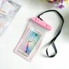 Nueva banda de brazo luminosa de doble seguro bolsa impermeable para teléfono móvil banda de brazo luminosa para exteriores natación aguas termales bolsa impermeable para teléfono móvil