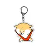 Llavero Perro Corgi Chai Muñeco Perro diy Dibujo Animado Lindo Llavero Acrílico Doble Cara Colgante para Bolso