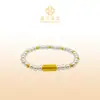 Pulseira Fushi Prata Pura 999 Estilo Antigo Design de Tubo Reto com o Caractere'', Pulseira de Prata Pura Estilo Chinês de Alto Padrão, Presente para Namorada