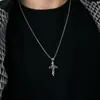 Colar Masculino Oracle Retro Espinho Cruz Corrente de Suéter Personalizado Hip-Hop Pingente Masculino Colar de Alta Qualidade