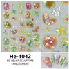 Redanco nuevos explosiones en relieve 5D shell de caramelo de gel light pegatinas para uñas pegatinas de uñas estéreo He-1042