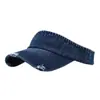 Fábrica de Gorras Visera de Mezclilla En Stock Gorras de Béisbol Vintage Desgastadas para Hombres y Mujeres, Gorras Retro para Protección Solar al Aire Libre Venta al por Mayor