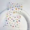 Nuevo Estilo Pequeño Fresco Primavera Flor Silvestre Con Relieve Concha Luz Calcomanía para Uñas Arte de Uñas Pintura al Óleo Pequeña Flor Silvestre Calcomanía Simple para Uñas