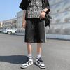 Shorts esportivos listrados masculinos estilo Hong Kong verão calças soltas para estudantes marca da moda calças casuais para todos os jogos