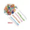 50 Peças/Pacote Corrente de Extensão 5cm Corrente de Cauda Corrente de Extensão para Colar Pulseira Acessórios de Joias DIY Material de Ferro Pintado com Spray Colorido