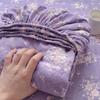 Juego de Tres Piezas de Sábana Bajera de Gasa de Doble Capa, Tacto de Algodón Puro, Protector de Colchón para Todas las Estaciones, Cubre Cama de Cobertura Total, Pieza Única, Grado Materno e Infantil