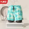 Traje de Baño Pantalón de Playa para Hombre Adulto Doble Capa Shorts de Cinco Puntos Estampado Secado Rápido Anti-Embarazo Rafting Ocio Venta al por Mayor
