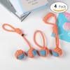 Suministros para Mascotas Cuerda de Algodón Juguete para la Dentición para Perro Resistente a Mordidas Cuerda Anudada Juguete para Mascota Pelota Juego de Juguetes para Perro de Raza Pequeña y Mediana