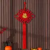 Colgante de Nudo Chino Rojo de Gama Alta en Stock con el Carácter para "Fu" (Buena Fortuna), Tamaño Grande para Entrada, Sala de Estar, Casa Nueva, Balcón y Protección de Puerta