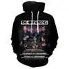 Comercio exterior transfronterizo popular impresión digital 3D suéter de manga larga para hombre europeo y americano thriller de terror sudadera con capucha de graffiti abstracto