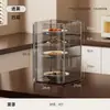 Cubierta de comida cuadrada transparente para el hogar, multicapa, para cocina interior y mesa de comedor, para proteger las sobras del polvo, mantenerlas calientes y proporcionar un ambiente sellado