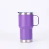 Comercio exterior taza de coche de 20 oz/30 oz acero inoxidable taza aislada de gran capacidad taza de coche portátil para exteriores con asa taza para hielo