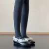 Sapatos Mary Jane Retro Franceses Outono Inverno Com Pelúcia Interna Femininos Bico Redondo Tira Única Baixo Pelo Quente Casuais de Algodão
