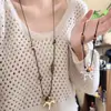Collar Largo con Colgante de Caballo del Año Zodiacal con Cuentas para Mujer, Nicho de Gama Alta, Cadena para Suéter de Otoño e Invierno, Fácil de Combinar, Nuevo Estilo 2025
