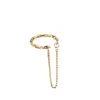 Moda Estilo Francés Cadena de Borla Distintiva Clip para Hélice de Oreja de Mujer Pendientes Simples Versátiles con Accesorios para Orejas