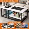 Mesa de centro para sala de estar, uso doméstico, mesa de té kung fu moderna simple para oficina, juego completo de utensilios de té, mesa de té integrada fácil de usar