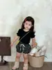 Ropa de Verano para Bebé Estilo Delgado Ropa para Niños 2026 Estilo Coreano Ropa para Niños Conjunto de Camisa Babydoll de Manga Corta con Lunares para Niñas