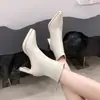 Botines de Plataforma de Tacón Alto de Piel Suave Impermeables para Mujer Otoño Invierno Nuevos de Altura Baja con Tacón Grueso Botas Martin Botas Francesas Adelgazantes