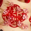 Decoración de Habitación de Boda con Juego de Caracteres de Doble Felicidad para Bodas, Pegatinas de Caracteres de Doble Felicidad Grandes y Pequeñas para Decoración de Puertas y Ventanas de Dormitorio