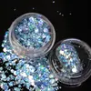 Ojos de Hada Lentejuela para Uñas Celebridad de Internet Nuevo Polvo de Brillo Degradado Tamaño Mixto Fototerapia Cristal Extensión Accesorios para Uñas Venta al por Mayor