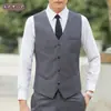 Chaleco Traje Coreano Ajustado para Hombre, Chaleco de Trabajo, Chaleco para Hombre, Atuendo Profesional, Chaleco Uniforme para Grupo