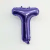 Globos de Película de Aluminio Morados de 16 pulgadas Alfanuméricos 0-9 A-Z Arreglos de Cumpleaños Decoraciones Globos de Papel de Aluminio Venta al por Mayor