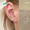 Pendientes de acero de titanio 316L en la colección café dorado claro, ear cuffs minimalistas de circonita, pendientes de alta gama personalizados con forma de corazón para mujer, lujo ligero