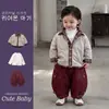 Ropa para niños, chaqueta acolchada de algodón para niños, nuevo estilo de invierno, prenda exterior moderna y elegante para niños pequeños, top cálido, ropa de invierno para niños