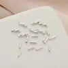 Plata de ley S925 tubo recto tubo hueco tubo facetado tubo liso de plata accesorios para joyería DIY accesorios para pulseras de cuentas materiales