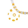Tienda de oro Puzuo con accesorios DIY de oro de arena amor resorte rollo serpiente a través del agujero cuenta espaciadora espaciador pulsera collar mujer