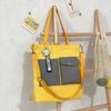 Bolsa de Hombro para Estudiante Bolsa de Lona Literaria Ins para Mujer Versión Coreana Versátil Bolso de Hombro Cruzado Harajuku Correa de Hombro Desmontable Mochila